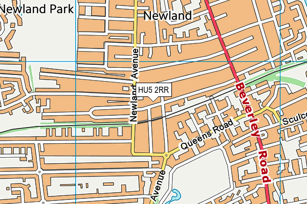 HU5 2RR map - OS VectorMap District (Ordnance Survey)