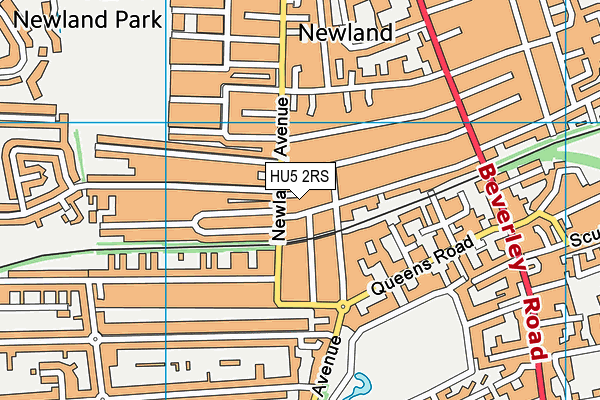 HU5 2RS map - OS VectorMap District (Ordnance Survey)