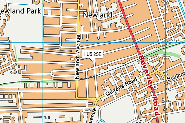 HU5 2SE map - OS VectorMap District (Ordnance Survey)