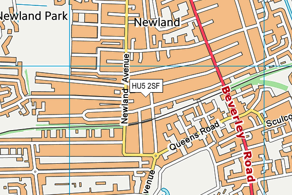 HU5 2SF map - OS VectorMap District (Ordnance Survey)