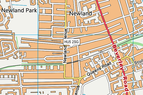 HU5 2SG map - OS VectorMap District (Ordnance Survey)