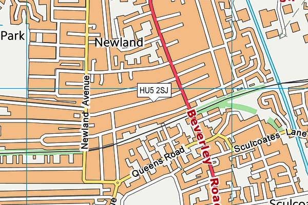 HU5 2SJ map - OS VectorMap District (Ordnance Survey)