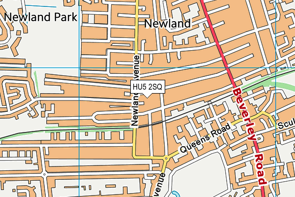 HU5 2SQ map - OS VectorMap District (Ordnance Survey)