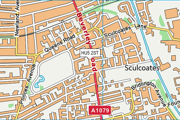 HU5 2ST map - OS VectorMap District (Ordnance Survey)