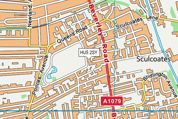 HU5 2SY map - OS VectorMap District (Ordnance Survey)