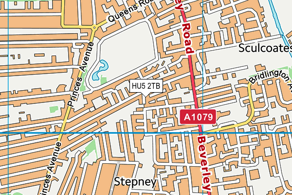 HU5 2TB map - OS VectorMap District (Ordnance Survey)