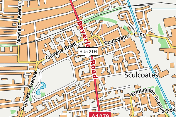 HU5 2TH map - OS VectorMap District (Ordnance Survey)