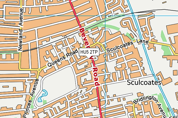 HU5 2TP map - OS VectorMap District (Ordnance Survey)