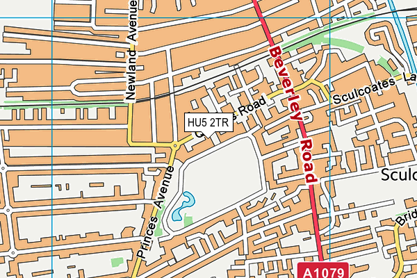 HU5 2TR map - OS VectorMap District (Ordnance Survey)