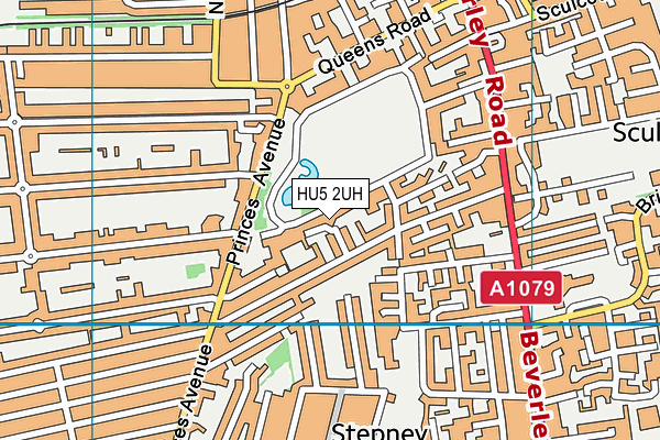 HU5 2UH map - OS VectorMap District (Ordnance Survey)