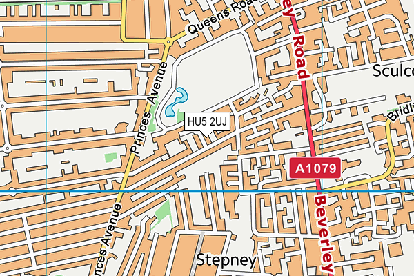 HU5 2UJ map - OS VectorMap District (Ordnance Survey)