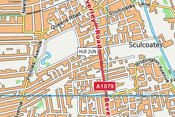 HU5 2UN map - OS VectorMap District (Ordnance Survey)