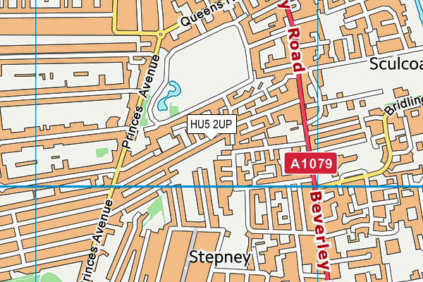 HU5 2UP map - OS VectorMap District (Ordnance Survey)