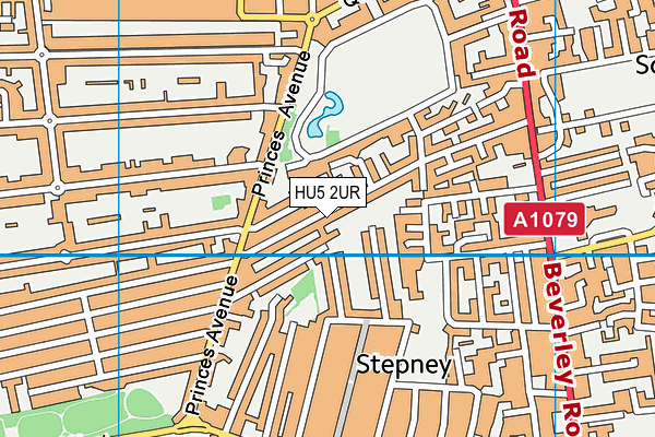 HU5 2UR map - OS VectorMap District (Ordnance Survey)