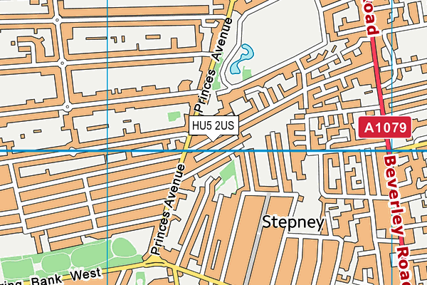 HU5 2US map - OS VectorMap District (Ordnance Survey)