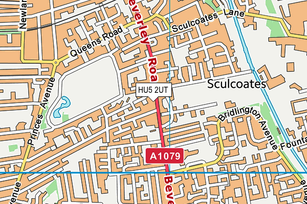 HU5 2UT map - OS VectorMap District (Ordnance Survey)