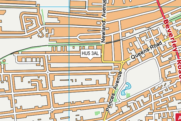 HU5 3AL map - OS VectorMap District (Ordnance Survey)