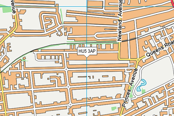 HU5 3AP map - OS VectorMap District (Ordnance Survey)