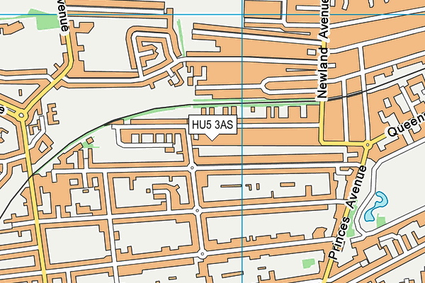 HU5 3AS map - OS VectorMap District (Ordnance Survey)