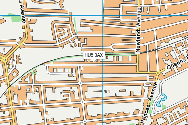 HU5 3AX map - OS VectorMap District (Ordnance Survey)