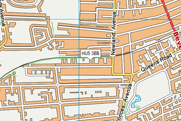 HU5 3BB map - OS VectorMap District (Ordnance Survey)