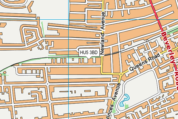 HU5 3BD map - OS VectorMap District (Ordnance Survey)