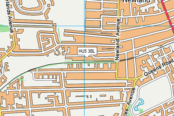 HU5 3BL map - OS VectorMap District (Ordnance Survey)