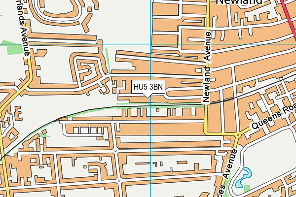 HU5 3BN map - OS VectorMap District (Ordnance Survey)