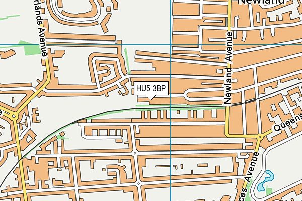 HU5 3BP map - OS VectorMap District (Ordnance Survey)
