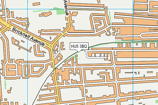 HU5 3BQ map - OS VectorMap District (Ordnance Survey)