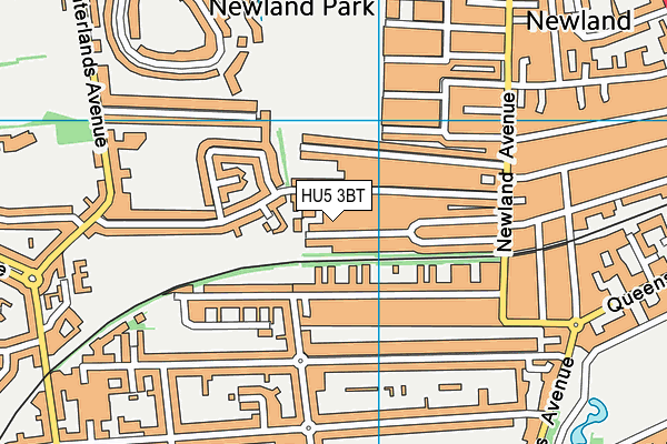 HU5 3BT map - OS VectorMap District (Ordnance Survey)