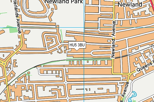 HU5 3BU map - OS VectorMap District (Ordnance Survey)