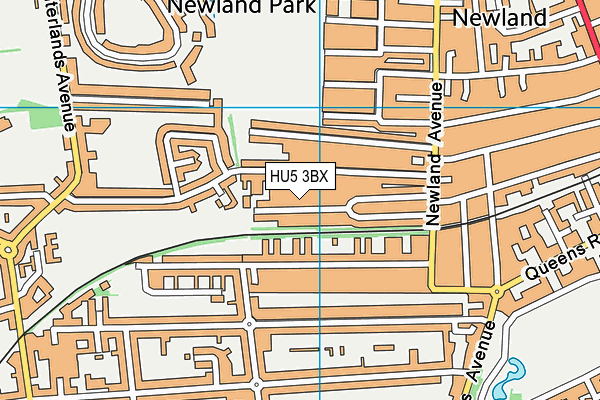 HU5 3BX map - OS VectorMap District (Ordnance Survey)