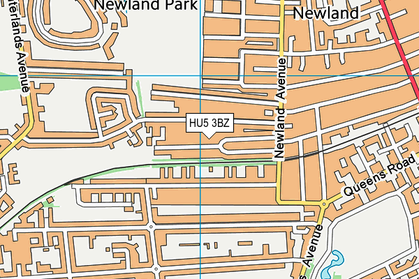 HU5 3BZ map - OS VectorMap District (Ordnance Survey)
