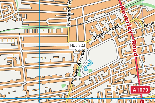 HU5 3DJ map - OS VectorMap District (Ordnance Survey)