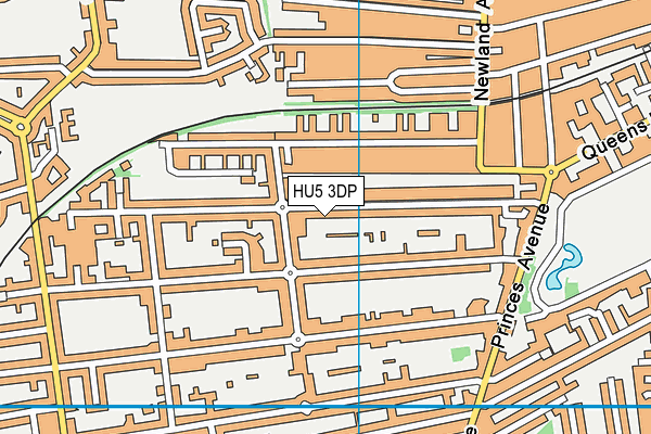 HU5 3DP map - OS VectorMap District (Ordnance Survey)