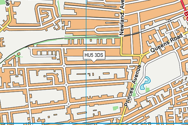HU5 3DS map - OS VectorMap District (Ordnance Survey)