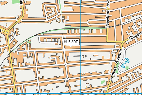HU5 3DT map - OS VectorMap District (Ordnance Survey)