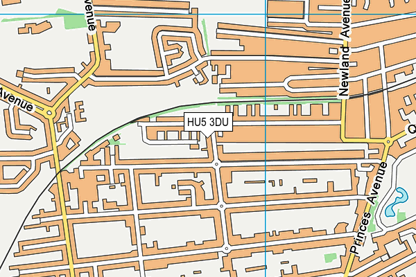 HU5 3DU map - OS VectorMap District (Ordnance Survey)