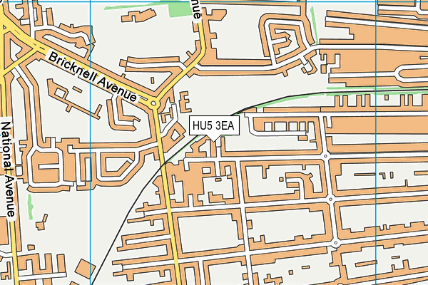 HU5 3EA map - OS VectorMap District (Ordnance Survey)