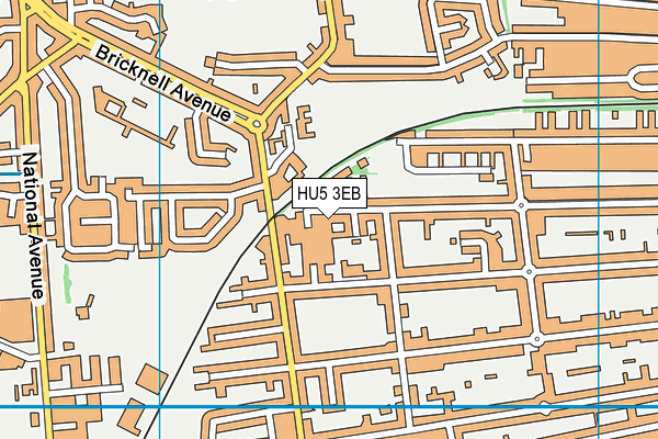 HU5 3EB map - OS VectorMap District (Ordnance Survey)