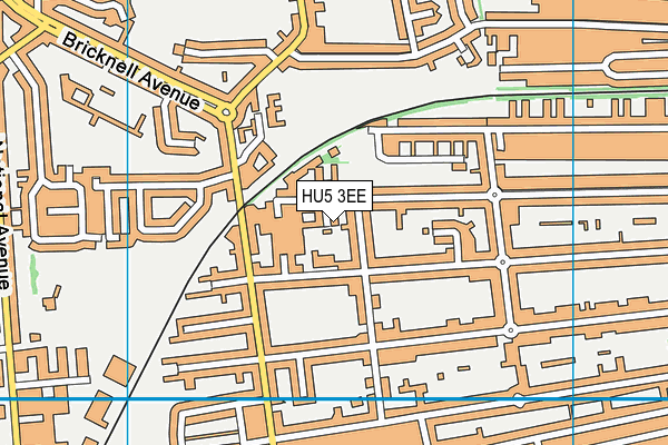 HU5 3EE map - OS VectorMap District (Ordnance Survey)