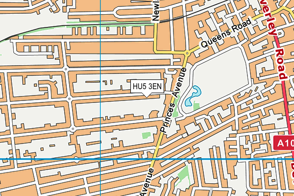 HU5 3EN map - OS VectorMap District (Ordnance Survey)
