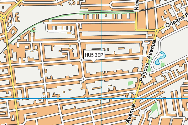 HU5 3EP map - OS VectorMap District (Ordnance Survey)