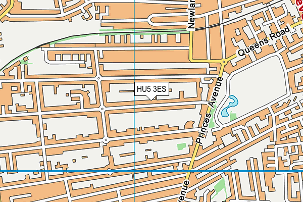 HU5 3ES map - OS VectorMap District (Ordnance Survey)