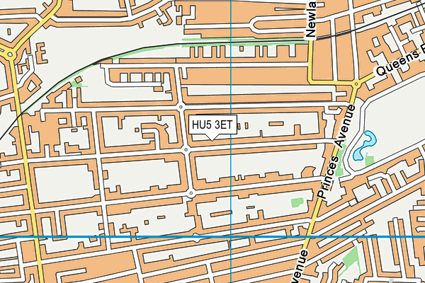 HU5 3ET map - OS VectorMap District (Ordnance Survey)