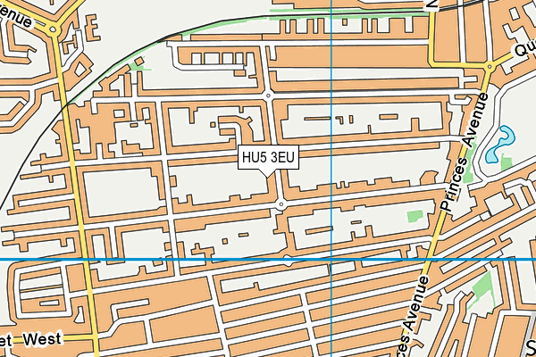 HU5 3EU map - OS VectorMap District (Ordnance Survey)