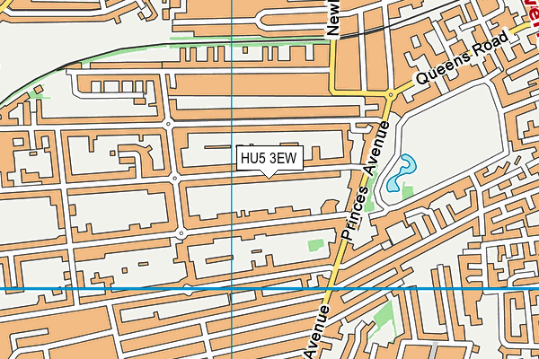 HU5 3EW map - OS VectorMap District (Ordnance Survey)