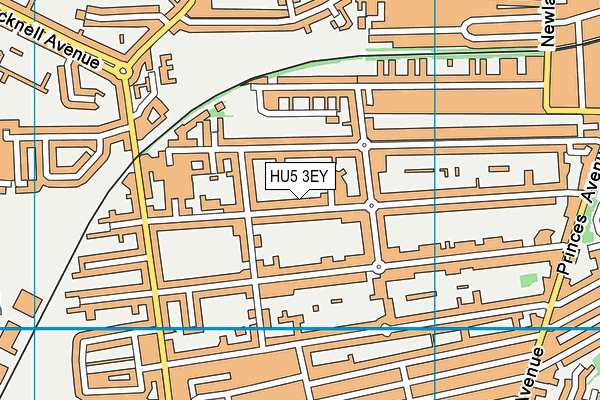 HU5 3EY map - OS VectorMap District (Ordnance Survey)