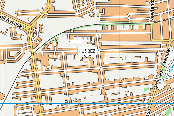 HU5 3EZ map - OS VectorMap District (Ordnance Survey)